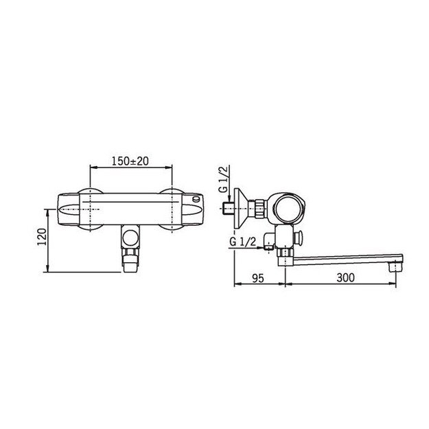 Mai&scaron;ytuvas von/du&scaron; 30cm su termostatu Nova 7446X 1