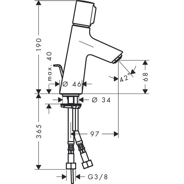 Praustuvo maišytuvas Hansgrohe Talis S80 72040000