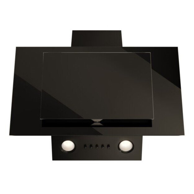 Vertical Eco Duo Glass Wall-mounted chimney hood Black 2