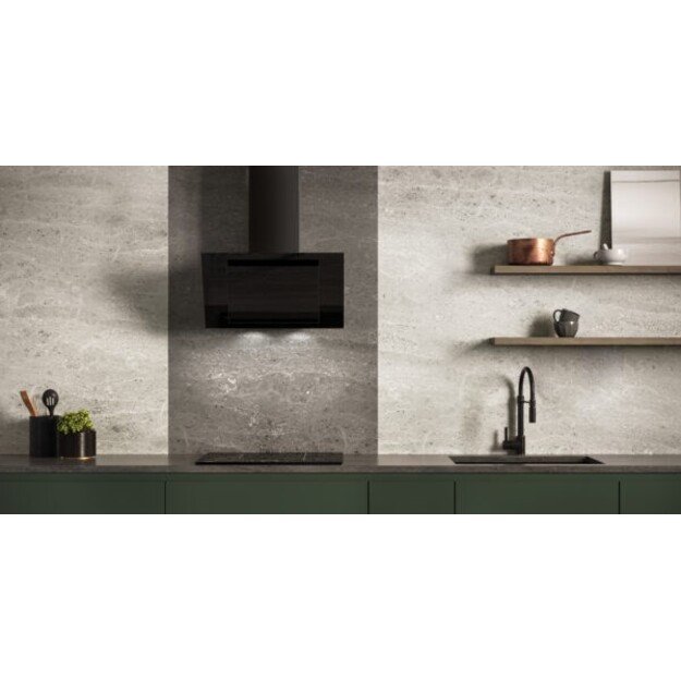 Vertical Eco Duo Glass Wall-mounted chimney hood Black 6