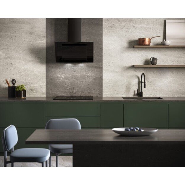 Vertical Eco Duo Glass Wall-mounted chimney hood Black 5