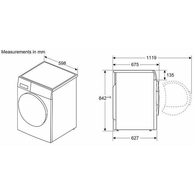 Džiovyklė BOSCH WRB247D0SN 2