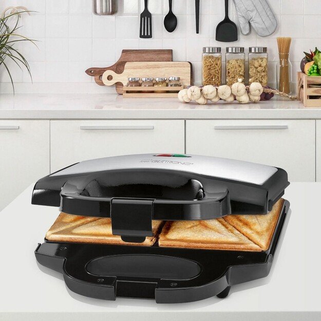 Clatronic ST 3778 sandwich maker 750 W Black,Stainless steel 2
