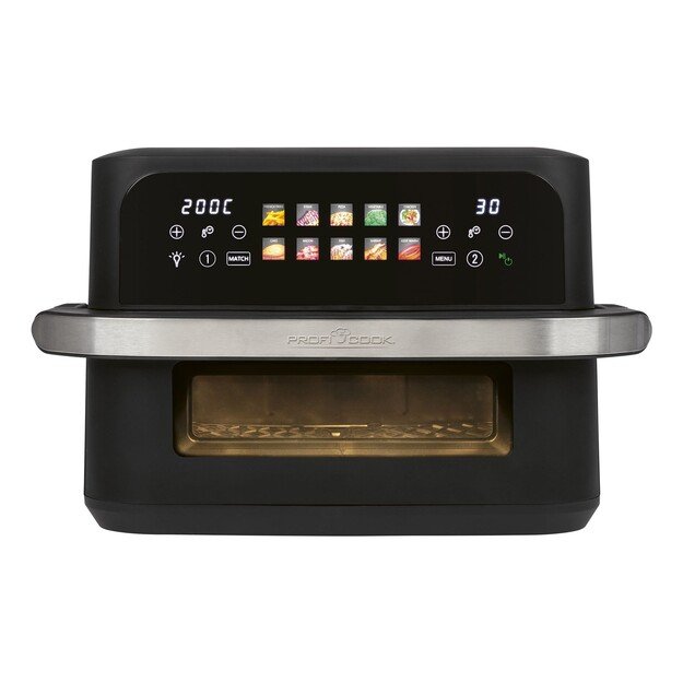 ProfiCook PC-FR 1313 H Double 10 L Stand-alone 2400 W Hot air fryer Black, Stainless steel