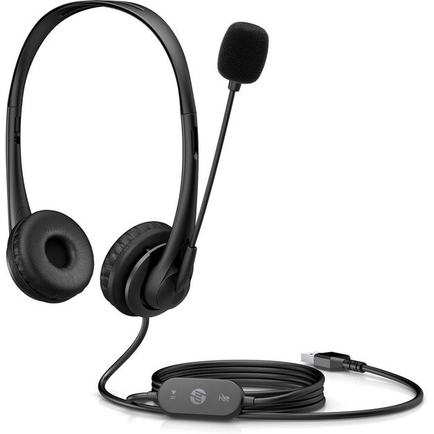 HP Stereo USB Headset G2 Wired Head-band Office/Call center Black 4