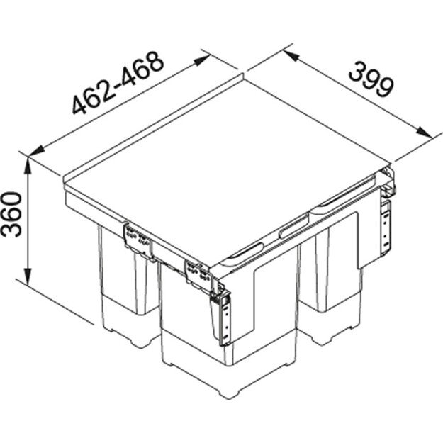 Šiukšliadėžė FRANKE Sorter Garbo 50-3 (121.0200.691)