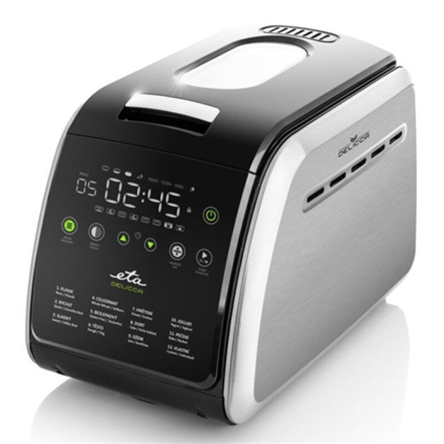 ETA | Bread maker | Delicca II ETA714990030 | Power 850 W | Number of programs 12 | Display Yes | Black/Stainless steel 5