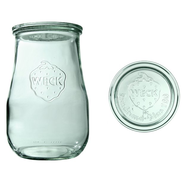 Jar, 1750 ml, with lid, Tulip, 4 pcs