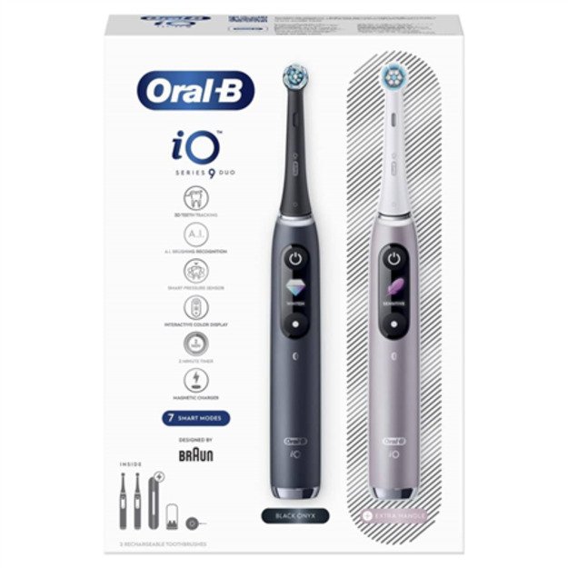 Oral-B | Electric Toothbrush | iO 9 Series Duo | Rechargeable | For adults | Number of brush heads included 2 | Number of teeth 2