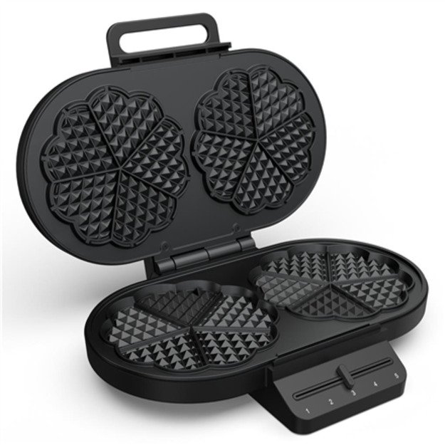 Princess Waffle Maker | 132384 | 1200 W | Number of pastry 10 | Heart shaped | Black 4