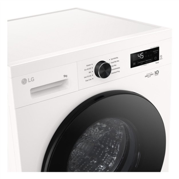 LG F4X1009NWB Washing machine, A, Front loading, Washing capacity 9 kg, Depth 55 cm, 1400 RPM, White | LG 9