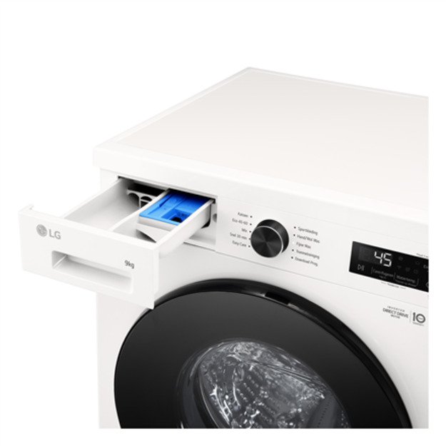 LG F4X1009NWB Washing machine, A, Front loading, Washing capacity 9 kg, Depth 55 cm, 1400 RPM, White | LG 6