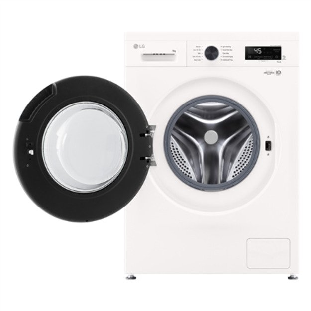 LG F4X1009NWB Washing machine, A, Front loading, Washing capacity 9 kg, Depth 55 cm, 1400 RPM, White | LG 10
