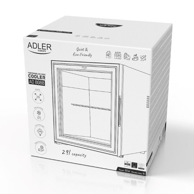 Adler | Thermoelecric Cooler | AD 8088 | Energy efficiency class E | Free standing | Larder | Black 1