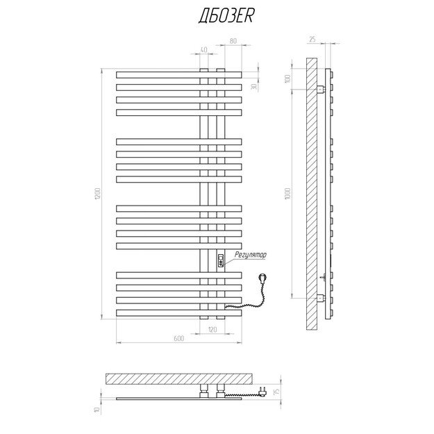 Rank&scaron;luosčių džiovintuvas Kosser Brash 1200x600/16 ER laikmatis juodas 4