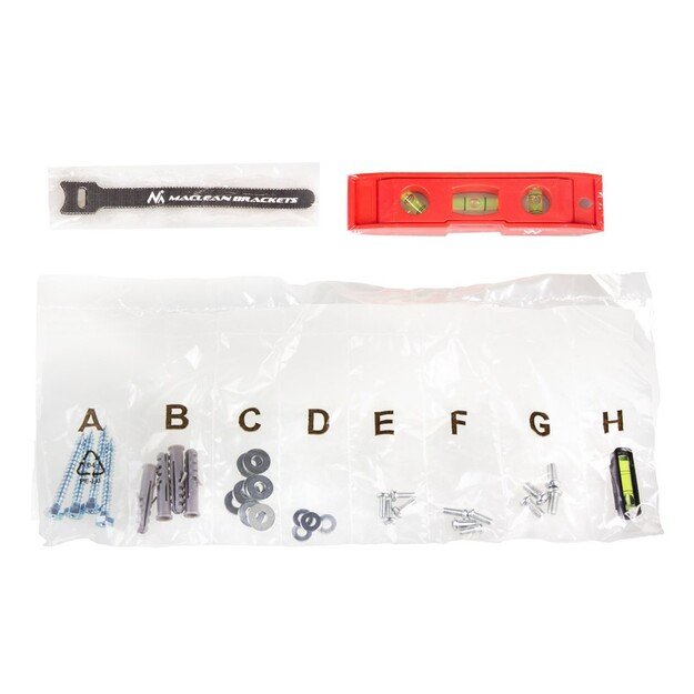 Maclean TV MC-413 Wall Mount Bracket 32 -80  VESA 600x400 45kg Tilting Universal Adjustable Spirit Level Mounting Accessories 2