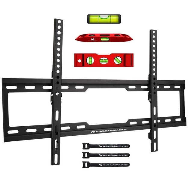 Maclean TV MC-413 Wall Mount Bracket 32 -80  VESA 600x400 45kg Tilting Universal Adjustable Spirit Level Mounting Accessories 1