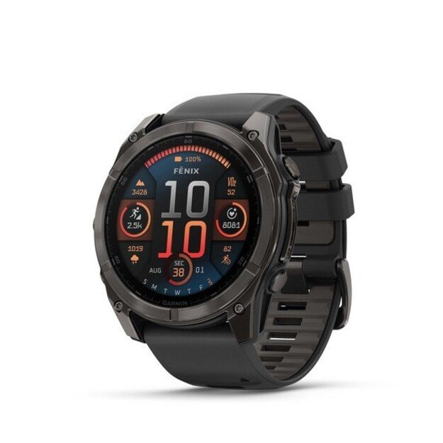 Garmin Fenix 8 3.56 cm (1.4 ) AMOLED 51 mm Digital 454 x 454 pixels Touchscreen Titanium Wi-Fi GPS (satellite)