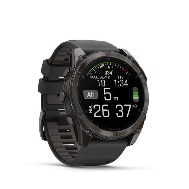 Garmin Fenix 8 3.56 cm (1.4 ) AMOLED 51 mm Digital 454 x 454 pixels Touchscreen Titanium Wi-Fi GPS (satellite) 4
