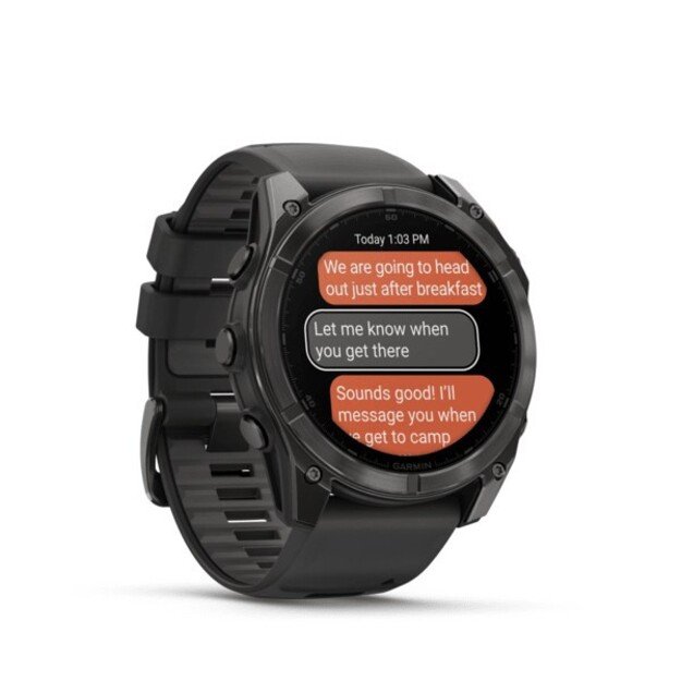 Garmin Fenix 8 3.56 cm (1.4 ) AMOLED 51 mm Digital 454 x 454 pixels Touchscreen Titanium Wi-Fi GPS (satellite) 2