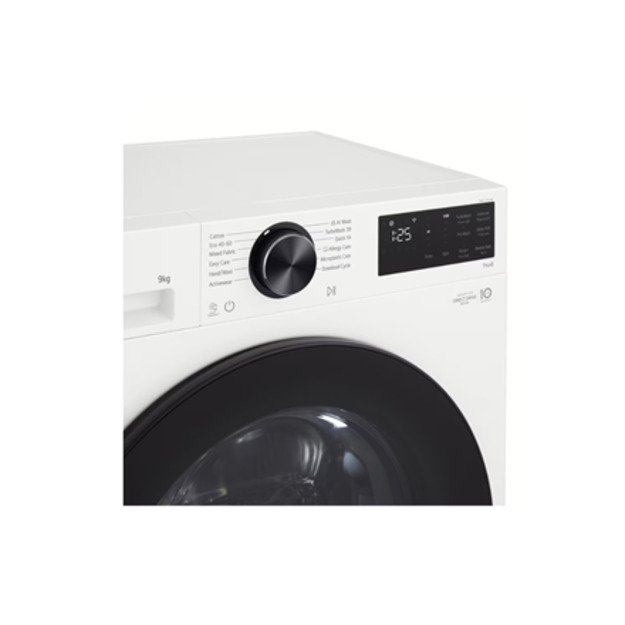 LG F2X50S9TWB Washing machine, A, Front loading, Washing capacity 9 kg, Depth 47.5 cm, 1200 RPM, White | LG 12
