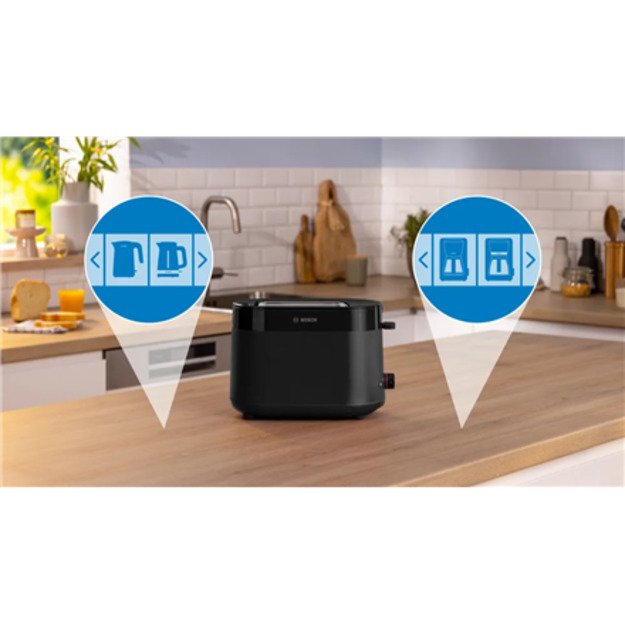Bosch Compact Toaster | TAT2M123 MyMoment | Power 950 W | Number of slots 2 | Housing material Plastic | Black 5