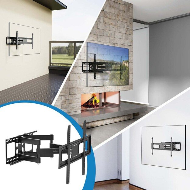Manhattan Outdoor TV Wall Mount Full Motion 37-86  50kg