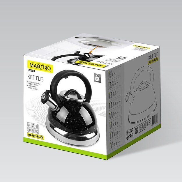Kettle MAESTRO MR-1313C black 3 l 2