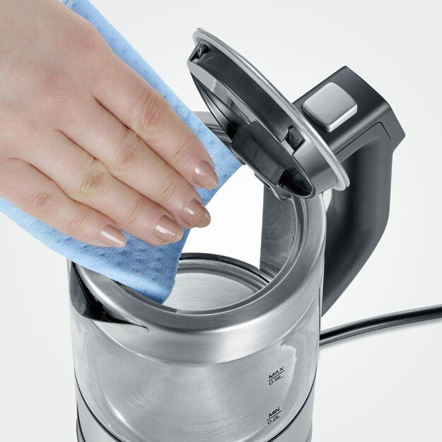 Severin WK 3458 electric kettle 0.5 L 1100 W Black, Transparent 1