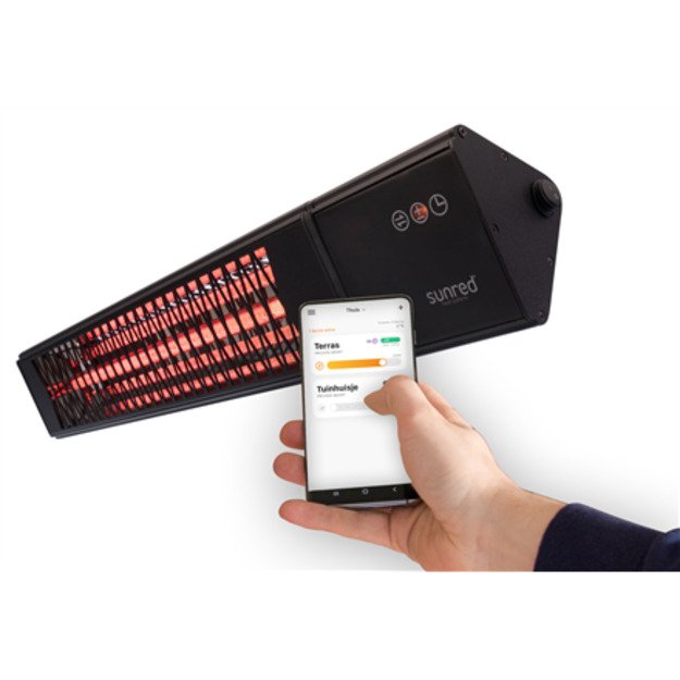SUNRED | Heater | PRO25W-SMART, Triangle Dark Smart Wall | Infrared | 2500 W | Black | IP55 3