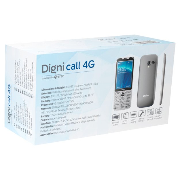 Phone eSTAR Digni CALL 4G Dual SIM Silver 1