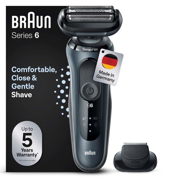 Braun Series 6 61-N1200s Foil shaver Trimmer Black 1