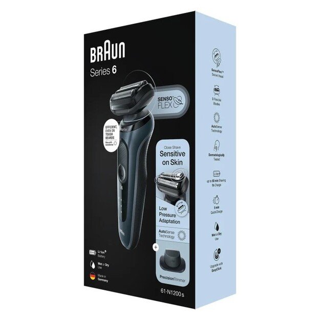 Braun Series 6 61-N1200s Foil shaver Trimmer Black 4