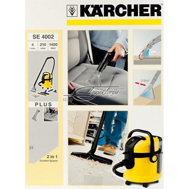 Vacuum cleaner washing KARCHER SE 4002 1.081-140.0 (1400W, yellow color)