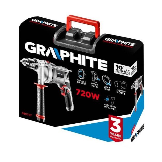 Graphite 58G727 rotary hammer 720 W 3000 RPM Key