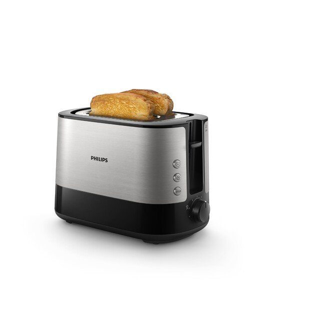 Philips Viva Collection HD2637/90 toaster 2 slice(s) Black, Stainless steel
