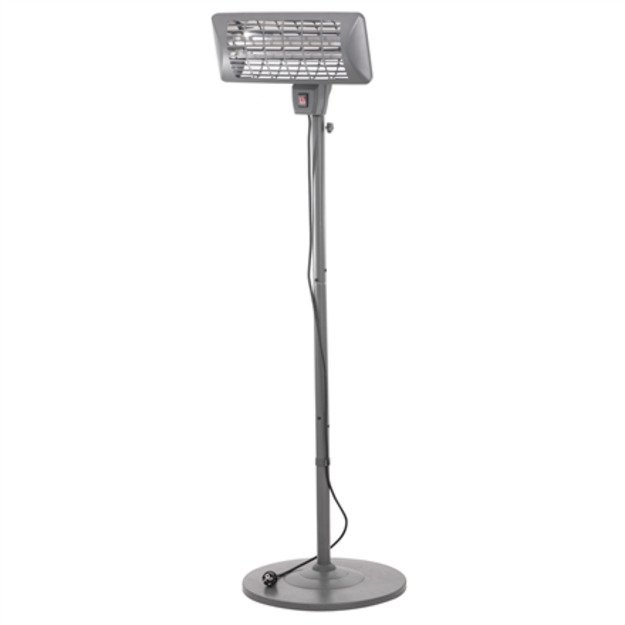 Camry Standing Heater CR 7737 Patio heater, 2000 W, Number of power levels 2, Suitable for rooms up to 14 m2, Grey, IP24