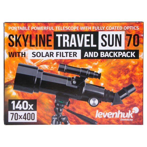 Levenhuk Skyline Travel Sun 70 Refractor Black