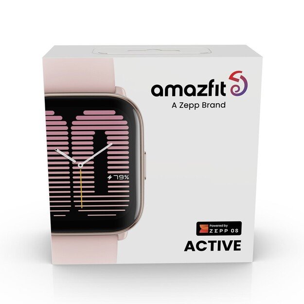 Amazfit Active 4.45 cm (1.75 ) AMOLED Digital 390 x 450 pixels Touchscreen Pink GPS (satellite)