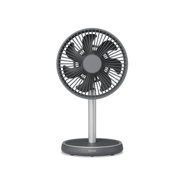 Duux Fan | Rize Flex | Stand Fan | Grey | Diameter 21 cm | Number of speeds 4 | Oscillation | 10 W