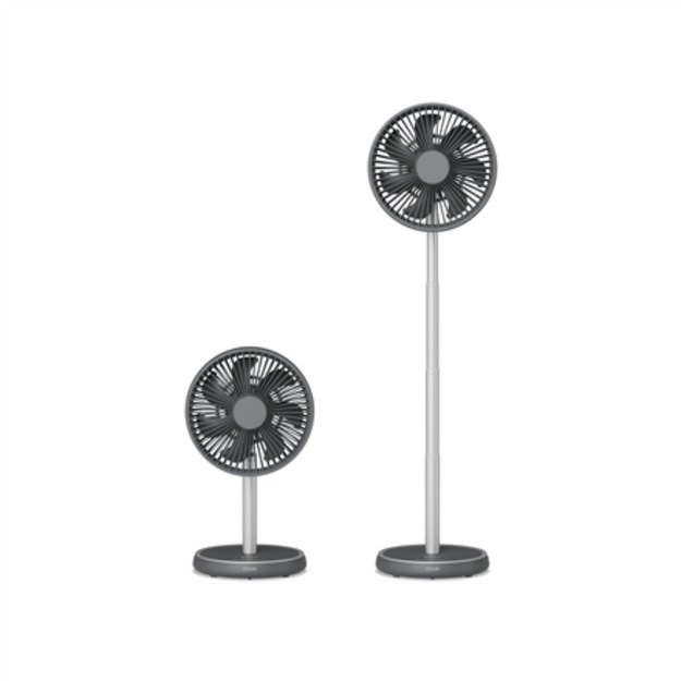 Duux Fan | Rize Flex | Stand Fan | Grey | Diameter 21 cm | Number of speeds 4 | Oscillation | 10 W