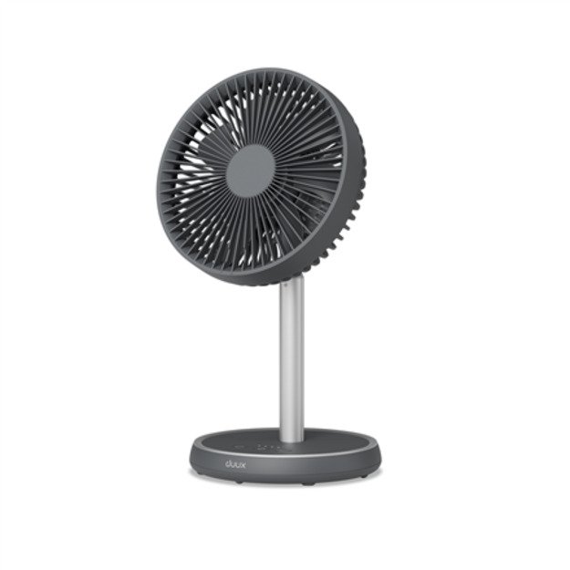 Duux Fan | Rize Flex | Stand Fan | Grey | Diameter 21 cm | Number of speeds 4 | Oscillation | 10 W