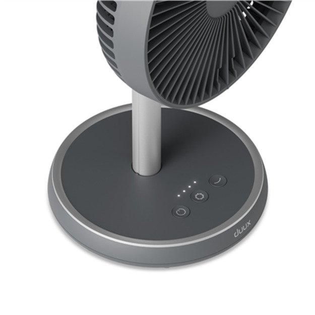 Duux Fan | Rize Flex | Stand Fan | Grey | Diameter 21 cm | Number of speeds 4 | Oscillation | 10 W