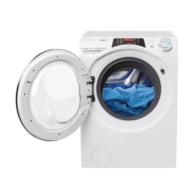 Candy | Washing Machine with Dryer | ROW 4966DWMC7-S | Energy efficiency class D | Front loading | Washing capacity 9 kg | 1400 