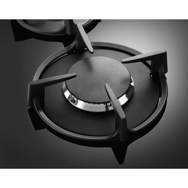 ELECTROLUX KGG6407K Gas Hob - 4 Burners - L 59 x D 51 cm - 7800 W - Glass Coated - Black | Sourcing 5