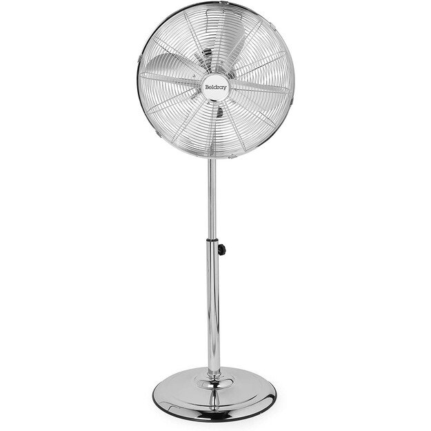 Beldray EH3263VDE chrome pedestal fan