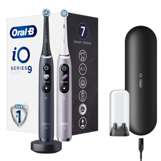 Oral-B | Electric Toothbrush | iO 9 Series Duo | Rechargeable | For adults | Number of brush heads included 2 | Number of teeth 3