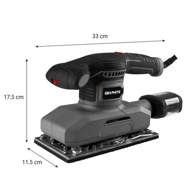 Orbital sander 380W, foot 115 x 230 mm