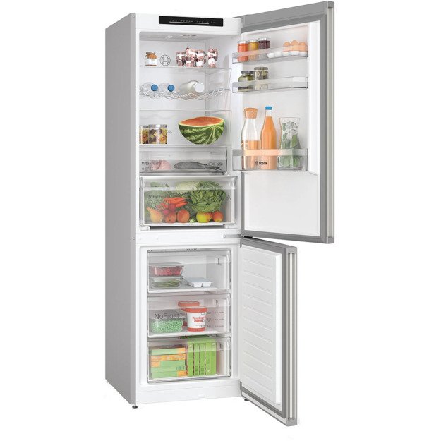 Bosch Serie 4 KGN362IDF fridge-freezer Freestanding 321 L D Stainless steel