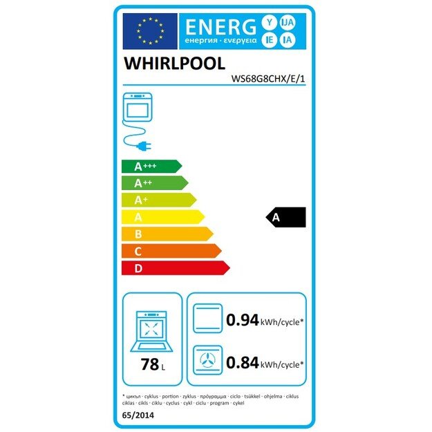 WHIRLPOOL WS68G8CHX/E